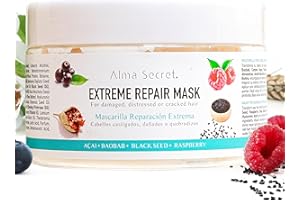 Alma Secret Extreme Repair - Mascarilla pelo reconstructora fibra capilar - tratamiento reparación capilar - apta Método Curly - Hialurónico Biotina Proteínas - Cabello dañado 250 ml