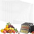 Azonee Silicone Dehydrator Sheets, Pack of 8 Reusable BPA-Free Non-Stick Drying Films, 40 x 40 cm for Fruit Dryers, Suitable for Steaming and Dehydrating