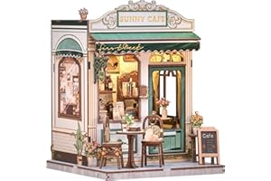 Endless Limit Book Nook Kit – Miniaturowy domek DIY, puzzle 3D na półkę z książkami, dekoracja regału, ponadczasowy prezent dla dorosłych i miłośników rękodzieła (Sunny Cafe)