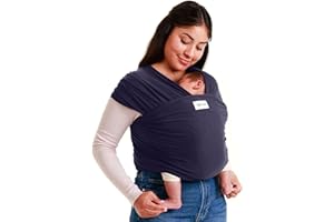 Sleepy Wrap Fascia Porta Bebé Neonato Facile da Indossare – Marsupio Bambino a Fascia Neonati – Trasporto a Mani Libere – Porta Bebé Cotone per Neonati Fino a 16 kg (Navy Blue)