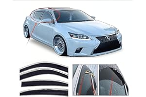 AC WOW 4 deflettori d'aria compatibili con Lexus CT CT200h 2011 2012 2013 2014 2015 2016 2017 2018 2019 2020 2021