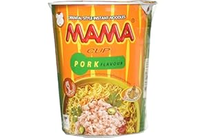 Mama Instant Cup Noodle with Pork Flavor 70 g - Lot of 8 TMAMACUPP