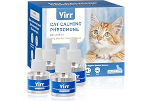 Mikccer Cat Calming Diffuser Refills, Cat Pheromones Calming Diffuser Refill, Relaxing Pheromone for Cats Relief Stress Anxiety Fighting Scratching, 4 Pack(48ml)