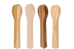 BeaverCraft Zestaw łyżek do rzeźbienia w drewnie, łyżka, puste drewno, do wybielania, niedokończone drewniane bloki, rzeźbieć, hobby