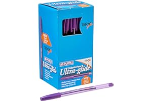 Tiger Stationery 301949 Ultra-Glide Ballpoint Pen - Purple (Pack of 50)
