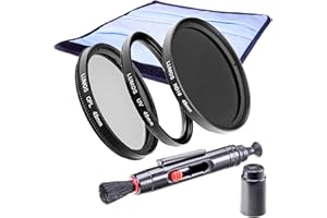 JIEYONGXIANG LUMOS Premium Filterset Slim 49mm - ND Filter - zirkularer Polfilter - Hochwertiger UV Schutzfilter - Zubehör Set für Kamera Objektiv 49 mm - UV-Filter - Lebendige Farben - ND16