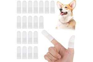 Sibba 20 szt. zestaw szczoteczek do zębów na palec szczoteczka do zębów dla psów szczoteczki do zębów dla zwierząt domowych 360º zestaw do szczotkowania zębów dla psa rękawice do czyszczenia palców