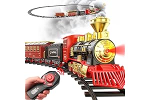 Hot Bee Télécommandé Train Électrique Enfant, Train Électrique Noël, Train de Noël Électrique pour Sapin, Train Électrique Adulte, Circuit Train Électrique