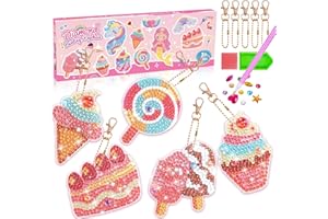 Gifitizi Kit Diamond Painting Enfant Licorne, Cadeau Fille 4-12 Ans DIY Loisir Creatif Jouet Peinture Diamant Enfant Fille 4-12 Ans Diamond Painting Licorne Fille 3-12 Ans Enfants (Gâteau)