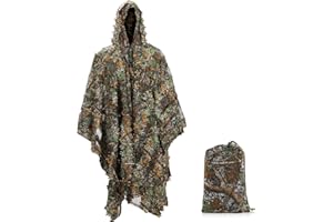 ‎ANEXER AnExer Ghillie Umhang Ghillie Suit Tarnanzug Schnelltrocknend, Tarnkleidung für Jagd Militär Jagd Verdeckt CS Camping Outdoor Tierfotografie Festschmuck