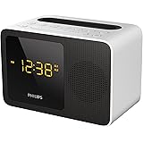 Philips Radiowecker AJT5300W/12 Uhrenradio (Bluetooth, Digitaler UKW-Tuner, Sleep-Timer, 3,5 mm-Audioeingang, USB-Aufladestat