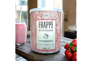 PALMA HOT CHOCOLATE PALMA Strawberry Frappe Milkshake | No Gluten, No GMO, No Palm Oil, No Hydrogenated Fat | Perfect for Frappe, Milkshake and Smoothie | Made in Italy | 500g (25 Servings)
