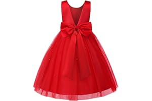 JerrisApparel Robe Fille Noeud Papillon Mariage Bouquetières Fête Anniversaire