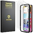 ImpactStrong iPhone XR / 11 Glass Screen Protector (3-Pack) Anti-Scratch Tempered Glass Film with Easy Installation Tool [Case Friendly] for Apple iPhone XR / 11 (6.1 Inch) - 3 Pack