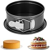 GeekLeaf Cake Tin for Baking, Round Springform Cake Tin with Loose Base Easy Release for Cheesecake, Non-Stick Cheesecake Pan