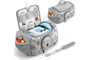 Jaffzora Étui de Transport pour kit de démarrage Toniebox 1&2, Sac de Transport Compatible avec Les Personnages Tonies Figures, écouteurs et Accessoires, Gris, Organiseur de Sac