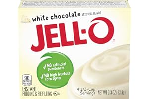 Jell-O Instant Pudding and Pie Filling, White Chocolate, 3.3-Ounce, Pack of 6