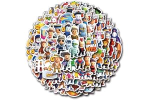 CANVERLENS 110 Stück Stumble Guy Aufkleber für Laptops, Coole klassische Cartoon-Aufkleber für Teenager, Kinder, Jungen, Computer, Skateboards, Handys, Sammelalben