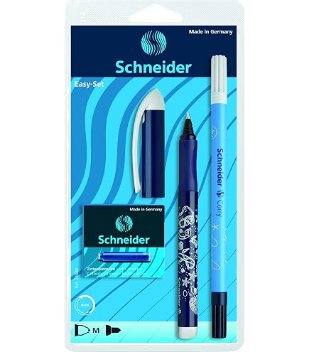 Schneider Ceod Shiny Kit D'Écriture Rose Vif - Stylo Plume Roller Effaceur Cartouches Pour Droitiers Gauchers