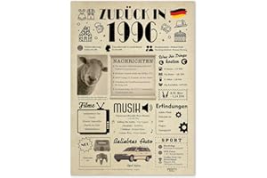 ‎FESTYSPARK FestySpark Geschenke zum 30. Geburtstag Frau - Geburtstagsgeschenk für Männer 30 - Schöne Geburtstagskarte 30 Frau und Mann - Geburtstagsdekoration 30. Geburtstag Männer und Frauen - Karte 1996