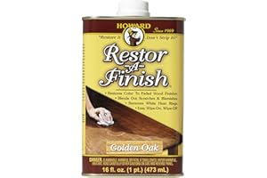 Howard Restor-A-Finish Golden Oak RF3016 Restore The Original Finish Remove Heat and Stain Marks on Wooden Furniture 473ml