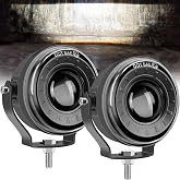 Faros LED Redondos 3.5", Luces Antiniebla Off Road para Coche Moto | Luces LED Auxiliares Antideslumbrantes 12‑24V, impermeab