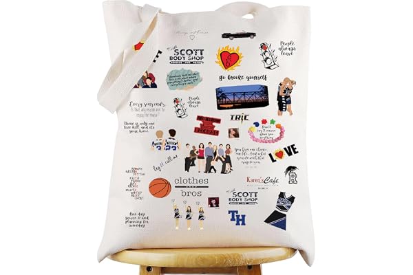 WZMPA Sac fourre-tout Lucas Scott Nathan Scott - Cadeau pour les fans de basketball Brothers - Sac à main en toile - Cadeau pour les fans de Peyton Sawyer