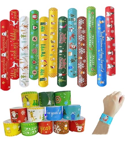 Braccialetti di Natale leggeri per decorazioni natalizie set da 3