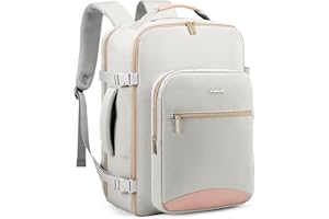 LOVEVOOK Bagaż podręczny, plecak do samolotu, duży plecak podróżny, plecak podróżny, plecak damski, wodoszczelny, torba podróżna na laptopa o przekątnej ekranu, plecak podróżny na podróż