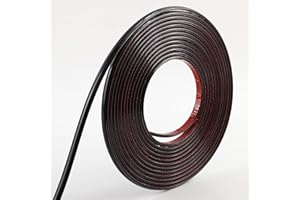 TRIMOLD Moldura autoadhesiva, diseño de borde de espejo flexible, moldura para bordes de pared, techo, suelo, armario y azulejos (10m x 8mm, Negro)