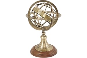 SARA INTERNATIONAL Générique 121 Objeto de decoración, Esfera armilar, latón Envejecido, 30 x 19 x 19 cm
