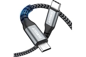 SUNGUY USB C to Micro USB Cable OTG Type C to Micro B Cable, 480 Mbit/s USB C Data Cable Compatible with MacBook Pro, Galaxy S21 S20 S10 etc - 0.5m