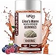 Mushroom Gummies 1000mg - Lion Mane Mushroom Gummies Supplement Promotes Focus, Memory, and Mood - 60 Count (Mixed Berry Flavor, Halal, Gluten-Free, Vegan) (1)