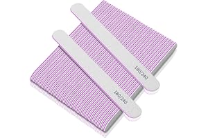 SELISTAMM Lime per Unghie, 50 Pezzi Lima per Unghie 180/240, Lime Unghie Professionali Doppia Faccia, Lima per Unghie Naturali, Manicure E Unghie in Gel & Naturali per Uso Domestico e Salone