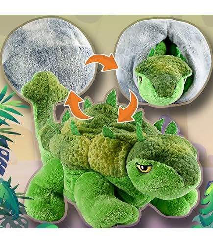 Wild Republic Dinosaurier Plüschtier – Triceratops Baby Egg, 20 Cm, Mit Recycelter Füllung