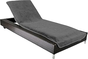 ‎BRANDSSELLER Brandsseller Gartenliegenbezug 75x200 cm – Frottee Schonbezug Handtuch-Auflage aus 100% Baumwolle – waschbar, rutschfest, Öko-Tex Standard 100 – Anthrazit