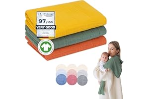 FLORA FURORA Przewijać Dziecko, 80x80 cm GOTS (wykonane z bawełny organicznej) ściereczki muślinowe dla niemowląt | chłonne, wielokrotnego użytku kwadraty do burp cloth