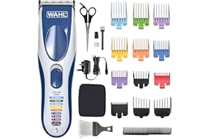 Wahl Colour Pro Cordless Clipper, Haircutting Kit, Long Life Cordless Power, Perfect for Family Use, Colour Coded Cutting Lengths Make Hair Cuts Easy, High Performance Motor & Blade