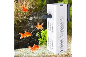 HENGEBIRD Tyst akvarium innerfilter 4-i-1, filter och pump för 20-60 l akvarier