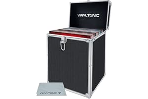 Vinyl Tonic 12" LP Vinyl Record Storage Case with Universal Cleaning Cloth