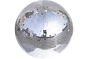EUROLITE Mirror Ball Silver (50 cm) Safety Mirror Ball with Second Eyelet