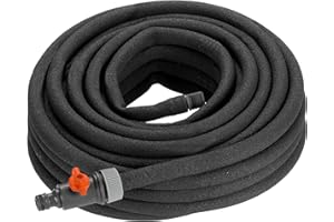 Gardena wąż nawadniający: oszczędzający wodę zraszacz do nawadniania rzędów roślin i grządek, oszczędność wody do 70%, indywidualnie dopasowywana długość, łatwa obsługa, długość węża: 7,5 m (1968-20)