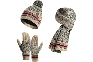 KRIPINC Set Sciarpa Cappello Guanti per Donna Uomo Bimba Ragazzo, Sciarpa e Cappello Donna, Guanti Donna Invernali Touch Screen, Set Regalo Invernale Freddo per Famiglia Amici