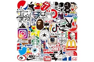 JIOENYUE 100PCS Cute Stickers Pack, Vinyl Waterproof Stickers for Laptop, Skateboard, Water Bottles, Computer, Phone, Guitar, LOGO