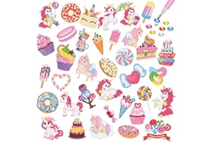 CHYEEH 5D Pittura Diamante Adesivo per Bambini [36 Pezzi] DIY Diamante Painting Kit Bambini Diamond Painting Animali Diamante Adesivo Kit, Strumenti da Disegno Mosaico, per Bambini Principianti Adulti