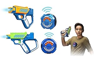 SILVERLIT LAZER M.A.D - Laser Game - Battle Ops - Le Kit pour 2 Joueurs - 2 Blasters 2 Cibles Inclus - Coffret 2 Joueurs - Jouet avec Effets Sonores et Lumineux