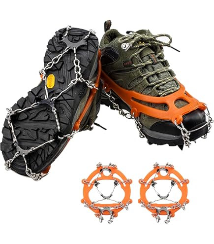 Ramponi Scarponi Universali Ramponi Da Ghiaccio 8 Denti - Antiscivolo Per Escursionismo Invernale E Alpinismo Su Neve Catene Antiscivolo