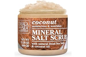Dead Sea Collection Gommage Сorps au Sel - 660 g. - à la Noix de Coco - Effet Exfoliant - Contient des Huiles Essentielles Biologiques et des Minéraux Naturels de la Mer Morte.