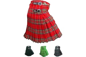 AAR Mens Scottish Tartan Kilt - 13oz Highland Casual Kilt for Men - 11 Tartans