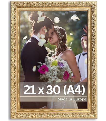 com-four® 3 cornici per foto 10 x 15 cm per le foto più belle - elegante cornice per foto - cornice per foto e istantanee preferite - aspetto antico shabby chic